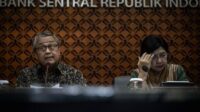 Deputi Gubernur Senior Bank Indonesia Destry Damayanti saat memberikan keterangan resmi terkait mekanisme transisi jabatan.
