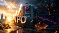 Seorang investor menatap layar pergerakan harga saham di Bursa Efek Indonesia dengan raut wajah tidak antusias.