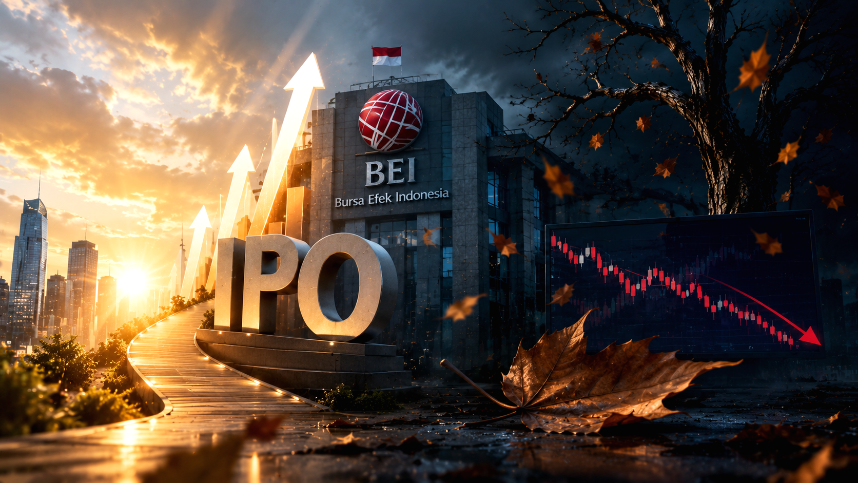 Seorang investor menatap layar pergerakan harga saham di Bursa Efek Indonesia dengan raut wajah tidak antusias.