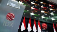 Tampilan layar pergerakan grafik Indeks Harga Saham Gabungan di Bursa Efek Indonesia