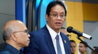 Menteri Keuangan Purbaya Yudhi Sadewa saat memberikan keterangan pers di Jakarta terkait isu bursa calon Gubernur BI.