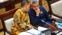ddcbf00d330cfc0eac9c885c902e7c32.jpg Wakil Menteri Keuangan Suahasil Nazara memaparkan laporan keuangan pemerintah dalam rapat kerja bersama Komisi XI DPR.