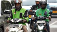 Direktur Utama Grup GoTo Gojek Tokopedia Hans Patuwo dalam sebuah konferensi pers resmi perusahaan.