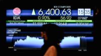 Tampilan layar grafik pergerakan Indeks Harga Saham Gabungan di bursa efek