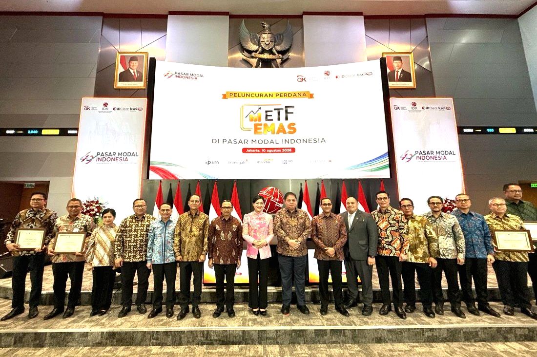 Suasana peluncuran perdagangan ETF Emas di Bursa Efek Indonesia, Jakarta.
