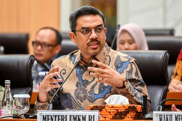Menteri UMKM Maman Abdurrahman saat memberikan penjelasan terkait pengembangan platform e-commerce khusus bagi pelaku usaha.