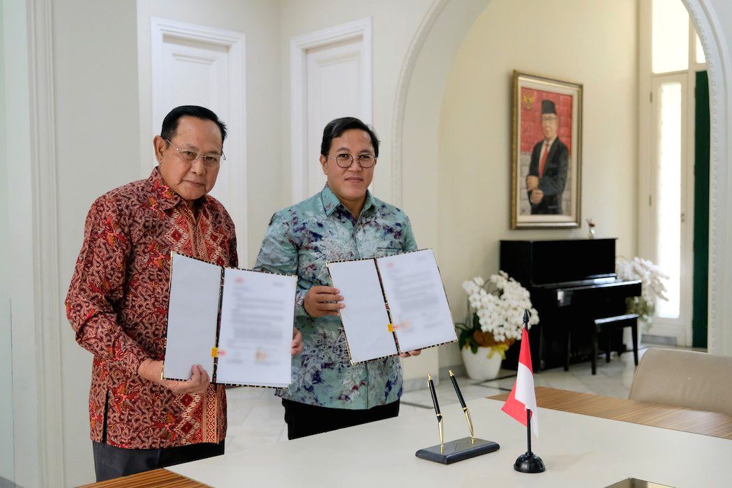 Penandatanganan nota kesepahaman antara PT Jalin Pembayaran Nusantara dan Yayasan Bina Astacita Center di Jakarta.