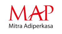 Logo PT Mitra Adiperkasa Tbk (MAPI) di kantor pusat perusahaan
