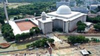 Gedung Masjid Istiqlal di Jakarta yang menjadi pusat klarifikasi Kementerian Agama terkait isu bursa saham.