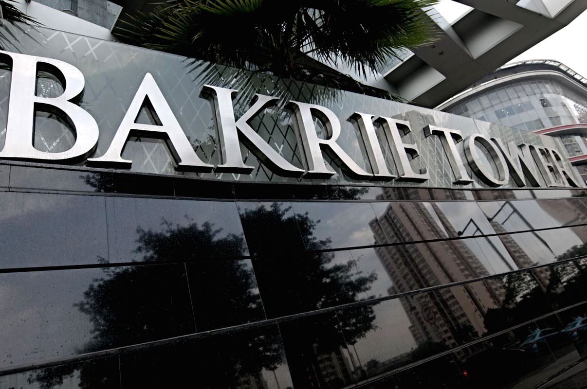 Grafik pergerakan harga saham emiten Grup Bakrie yang mengalami lonjakan signifikan di Bursa Efek Indonesia