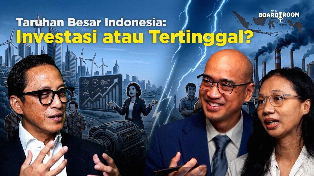Logo Indonesia Investment Authority (INA) dengan latar belakang grafis digital modern