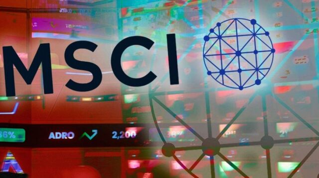 Tampilan layar pergerakan grafik harga saham di bursa efek sebagai ilustrasi perombakan indeks MSCI